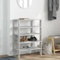 Étagère à chaussures gris béton 61x32x87,5 cm bois d'ingénierie