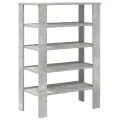 Étagère à chaussures gris béton 61x32x87,5 cm bois d'ingénierie