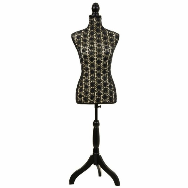 Maniquí Alexandra House Living Negro Madera Tela Polietileno Pino Mad