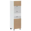 Armoire de cuisine Kalmar blanc brillant bois d'ingénierie