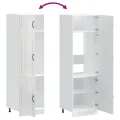 Armoire de cuisine Kalmar blanc brillant bois d'ingénierie