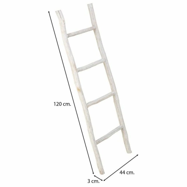 Scaffale Alexandra House Living Bianco Legno di paulownia 3 x 120 x 44