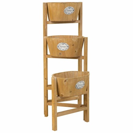 Supporto per Vaso Alexandra House Living Marrone Legno di paulownia 18