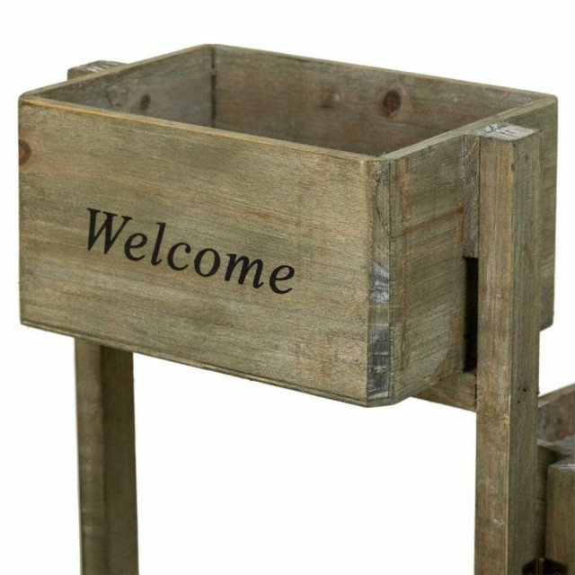 Flower Pot Stand Alexandra House Living Brown Paolownia wood 15 x 90 x