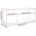 Meuble TV vieux bois 80x24x32cm bois d'ingénierie
