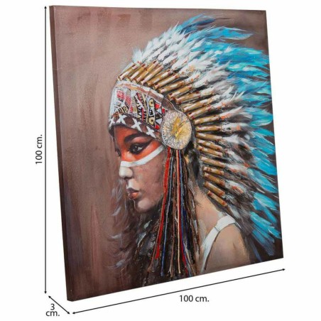 Quadro Alexandra House Living Life Tela Legno di abete 100 x 3 x 100 c