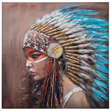 Cadre Alexandra House Living Life Toile Bois d'épicéa 100 x 3 x 100