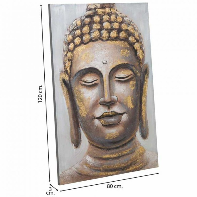 Cadre Alexandra House Living Asia Toile Bois d'épicéa 120 x 3 x 80 c