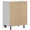 Armoire de cuisine Kalmar blanc brillant bois ingénierie
