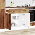 Armoire de cuisine Kalmar vieux bois bois d'ingénierie
