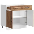 Armoire de cuisine Kalmar vieux bois bois d'ingénierie