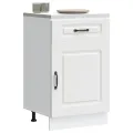 Armoire de cuisine Kalmar blanc bois d'ingénierie