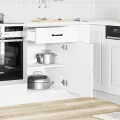 Armoire de cuisine Kalmar blanc bois d'ingénierie