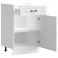 Armoire de cuisine Kalmar blanc bois d'ingénierie