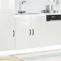 Meuble bas pour évier Kalmar blanc brillant 80x46x81,5 cm