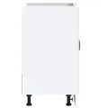 Meuble bas pour évier Kalmar blanc brillant 80x46x81,5 cm