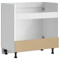 Meuble bas pour évier Kalmar blanc brillant 80x46x81,5 cm