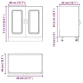 Meuble bas pour évier Kalmar blanc brillant 80x46x81,5 cm