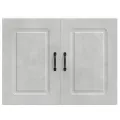 Armoire murale de cuisine Kalmar gris béton bois d'ingénierie