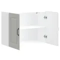 Armoire murale de cuisine Kalmar blanc bois d'ingénierie