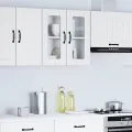 Armoire murale de cuisine avec porte en verre Lucca blanc