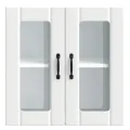 Armoire murale de cuisine avec porte en verre Lucca blanc