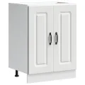 Meuble bas pour évier Kalmar blanc 60x46x81,5cm bois ingénierie