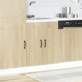 Meuble bas pour évier Kalmar chêne sonoma bois d'ingénierie