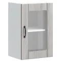 Armoire murale de cuisine avec porte en verre Lucca sonoma gris