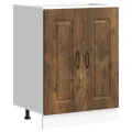 Meuble bas pour évier Kalmar chêne fumé bois d'ingénierie