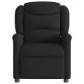 Fauteuil inclinable de massage électrique Noir Tissu