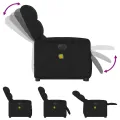 Fauteuil inclinable de massage électrique Noir Tissu