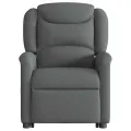 Fauteuil de massage inclinable Gris foncé Tissu