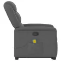 Fauteuil de massage inclinable Gris foncé Tissu