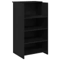 Bureau de réception noir 55x50x103,5 cm bois d'ingénierie
