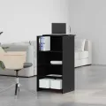 Bureau de réception noir 55x50x103,5 cm bois d'ingénierie