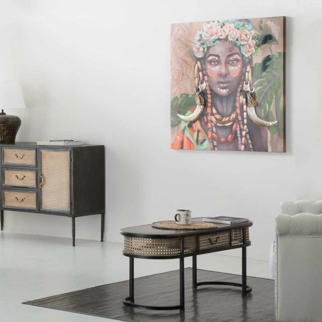 Quadro Alexandra House Living Life Tela Legno di abete 100 x 3 x 100 c