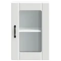 Armoire murale de cuisine avec porte en verre Lucca blanc