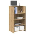 Bureau réception chêne artisanal 55x50x103,5 cm bois ingénierie