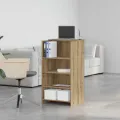 Bureau réception chêne artisanal 55x50x103,5 cm bois ingénierie