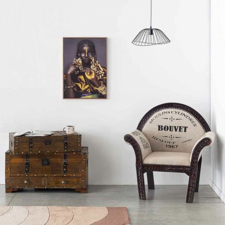 Schilderij Alexandra House Living Life Canvas Sparrenhout 72 x 2 x 52