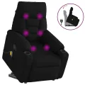 Fauteuil de massage inclinable Noir Tissu