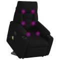 Fauteuil de massage inclinable Noir Tissu
