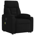 Fauteuil de massage inclinable Noir Tissu