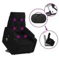 Fauteuil de massage inclinable Noir Tissu
