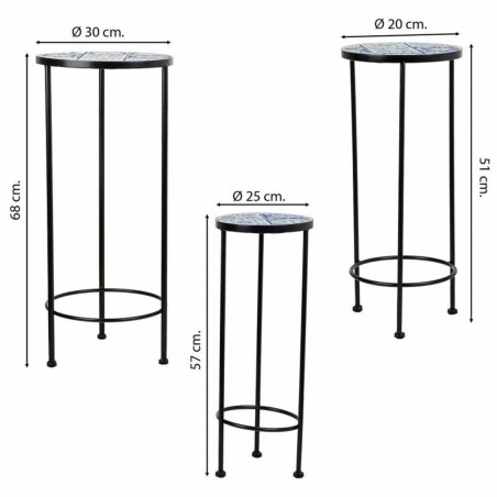 Supporto per Vaso Alexandra House Living Nero Ferro Piastrella 30 x 68