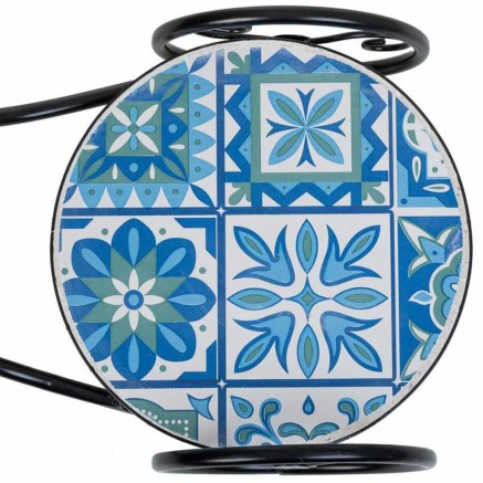 Sous-pot Alexandra House Living Noir Fer Carrelage Bicyclette 26 x 43 2