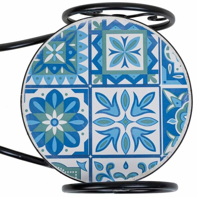 Supporto per Vaso Alexandra House Living Nero Ferro Piastrella Bicicle