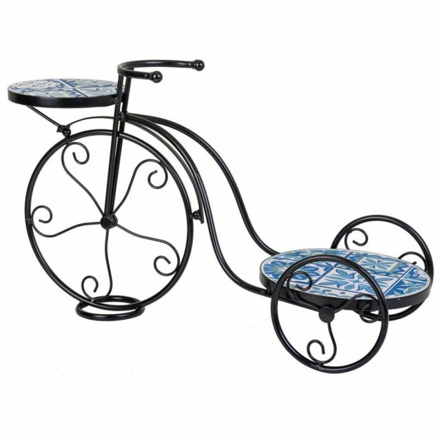 Flower Pot Stand Alexandra House Living Black Iron Tile Bicycle 26 x 4