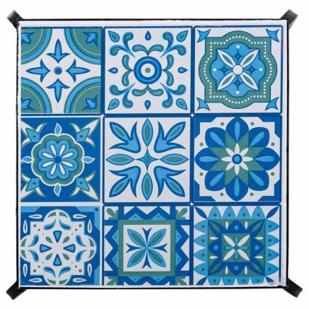 Soporte para Maceta Alexandra House Living Negro Hierro Azulejo 33 x 3 2